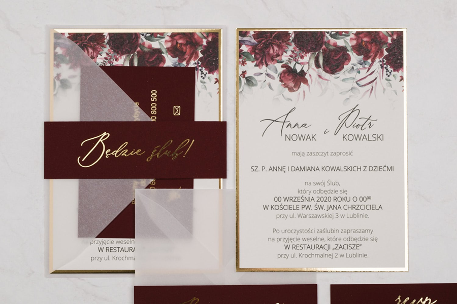 Wyraziste zaproszenia ślubne boho – projekty z intensywnie kolorowymi akcentami